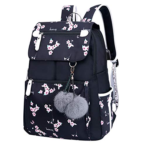 Backpacks-for-School-Bags-for-Teens-Teenage-Girl-School-Rucksack-Laptop-High-School-College-Backpack-for-Middle-School-with-USB-Charging-Port-Ladies-School-Book-Bags-Day-Travel-Backpacks-Large-Women
