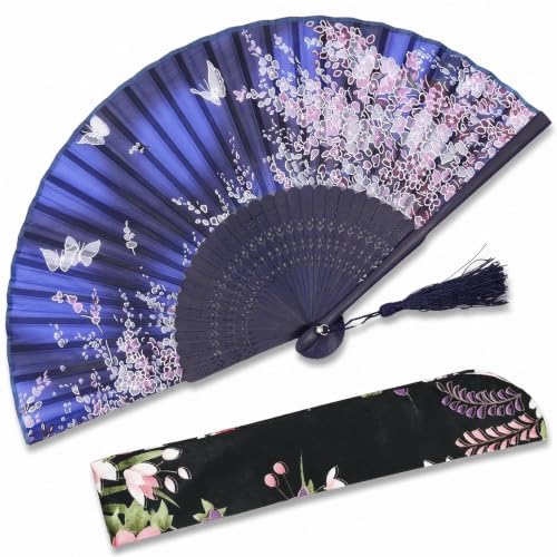 OMyTea Folding Fan Sakura Cherry Blossom WZS
