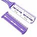 Coolrunner 3 in 1 Pet Dog Cat Hair Trimmer Comb Cutting Cut Blades Grooming Brush Razor Thinning Cleaning Purple