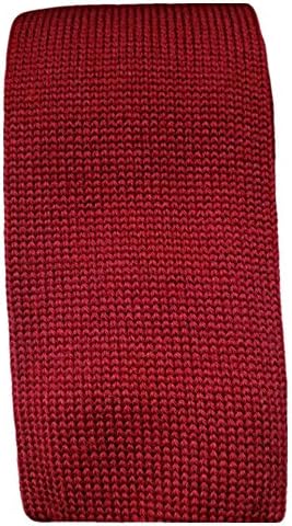 KJ Beckett Mens Plain Wool Tie - Wine