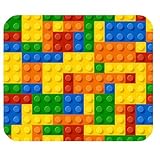 Free Design Cloth Cover Rectangle Mouse Pad 9.84x7.87 Inches-Classic Simple Lego Blocks Lego Bricks Pattern Style