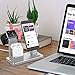 OLEBR Apple Watch Stand Aluminum Apple Watch Charging Stand AirPods Stand Charging Docks Holder for Apple Watch Series 3/2/1/ AirPods/ iPhone X/8/8Plus/7/7 Plus /6S /6S Plus/ iPad-Silver