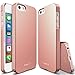Ringke Slim Compatible with iPhone SE Case Snug-Fit Slender Tailored Cutouts Extreme Lightweight & Thin Side to Side Edge Coverage Superior PC Hard Skin for iPhone SE, 5S, 5 - Rose Gold