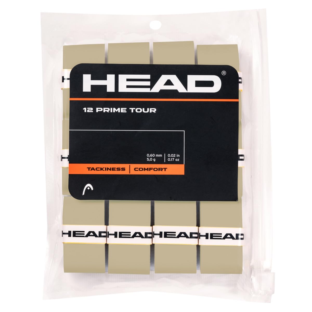 HEAD Prime Tour Overgrip 12 Pack Grey