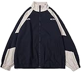 Y2k Jacket Acubi Fashion Y2k Windbreaker Jacket Women Vintage Racing College Jacket Colorblock Oversized Harajuku Outfit
