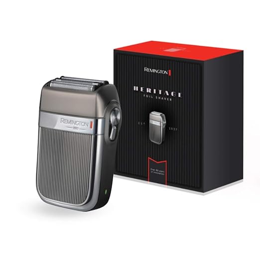Remington Folienrasierer Heritage HF9000 im Retro-Design, Dreifachschneidesystem, zwei LiftLogic-Folien, Hybrid-Intercept-Tri