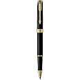 PARKER Sonnet Rollerball Pen, Matte Black Lacquer with Gold Trim, Fine Point Black Ink (1931518)