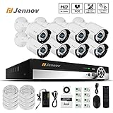 Jennov PoE CCTV Security NVR System 8 Channel 1080P Surveillance IP Network Camera HD Night Vision Outdoor Indoor, Power OVer Ethernet, Motion Detection, Mobilephone Remote View (No Hard Drive)