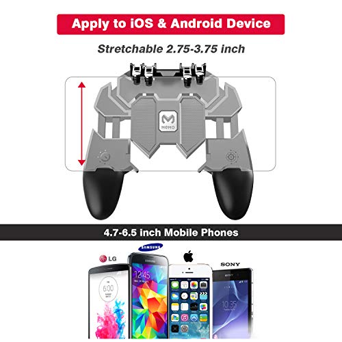 Mobile Gaming Controller Mit 4 Triggern - Kompatibel Mit IPhone & Android Für PUBG, COD