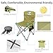 Mini Folding Camping Chair Lightweight Seat Portable Stool Mountaineering Adventure Hiking Fishing Beach Picnic Party Gardening with Carry Bag, Green
