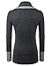 TheLees (NKCD94) Open Front Double Shawl Collar Cardigan Sweaters CHARCOAL US M(Tag size M)