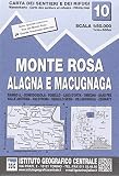 IGC Italien 1 : 50 000 Wanderkarte 10 Monte Rosa by
