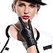 MATSU Simple Sytle Women Winter Warm Lambskin Leather Gloves 7 Colors M9022