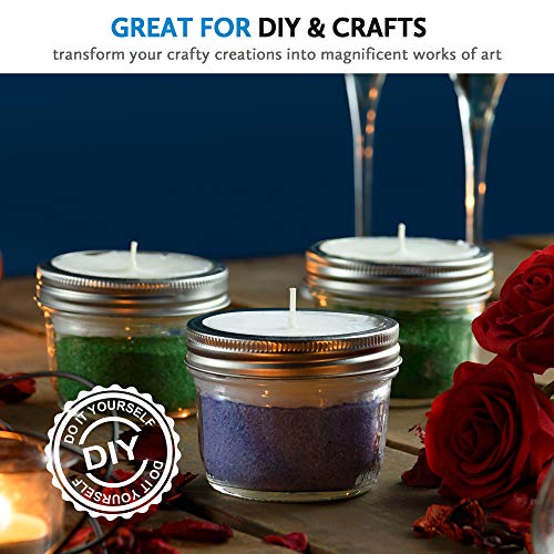 Wide Mouth Mason Jar 8 oz [12 Pack] Kerr Wide Mouth Mason Jars With Airtight lids and Bands