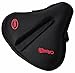 WINNINGO Gel Bike Seat Cover with Raincover, Anti-Slip Comfortable Bike Seat Cushion with Breathable Design Bicycle Wide Saddle Pad for MTB & BMX and Road, Velcro Installation, 11 X 10 in