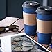 Glowcoast Disposable Coffee Cups With Lids - 20 oz To Go Coffee Cup (80 Pack). Large Travel Cups Hold Shape With Hot and Cold Drinks, No Leaks! Paper Cups with Insulated Sleeves Protect Fingers!