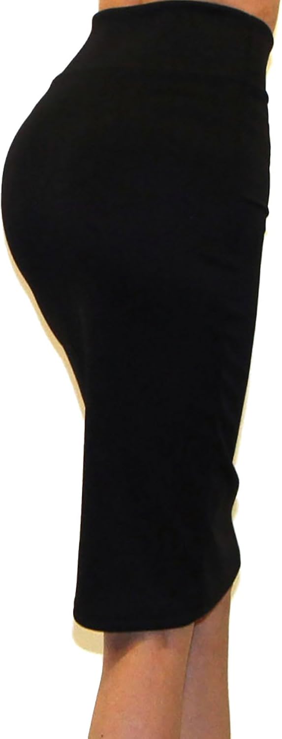 Vivicastle Women's USA High Waist Band Bodycon Career Office Midi Pencil Skirt: Clothing