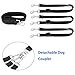 Mopaclle Pet Supplies for Dog Leashes Premium Three Way Dog Leash with Adjustable Detachable Dog Coupler for One,Two,Three Samll/Medium Dog (Black)