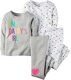 Carters Little Girls 4-Piece Snug Fit Cotton PJs Daddy's Girl Heart