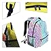 Wamika Colorful Mermaid Scale Backpacks for Girls Women, Rainbow Marble Galaxy Computer Laptop Backpack, Fish Scales Kid’s School Book Bag, Casual Travel Camping Daypack