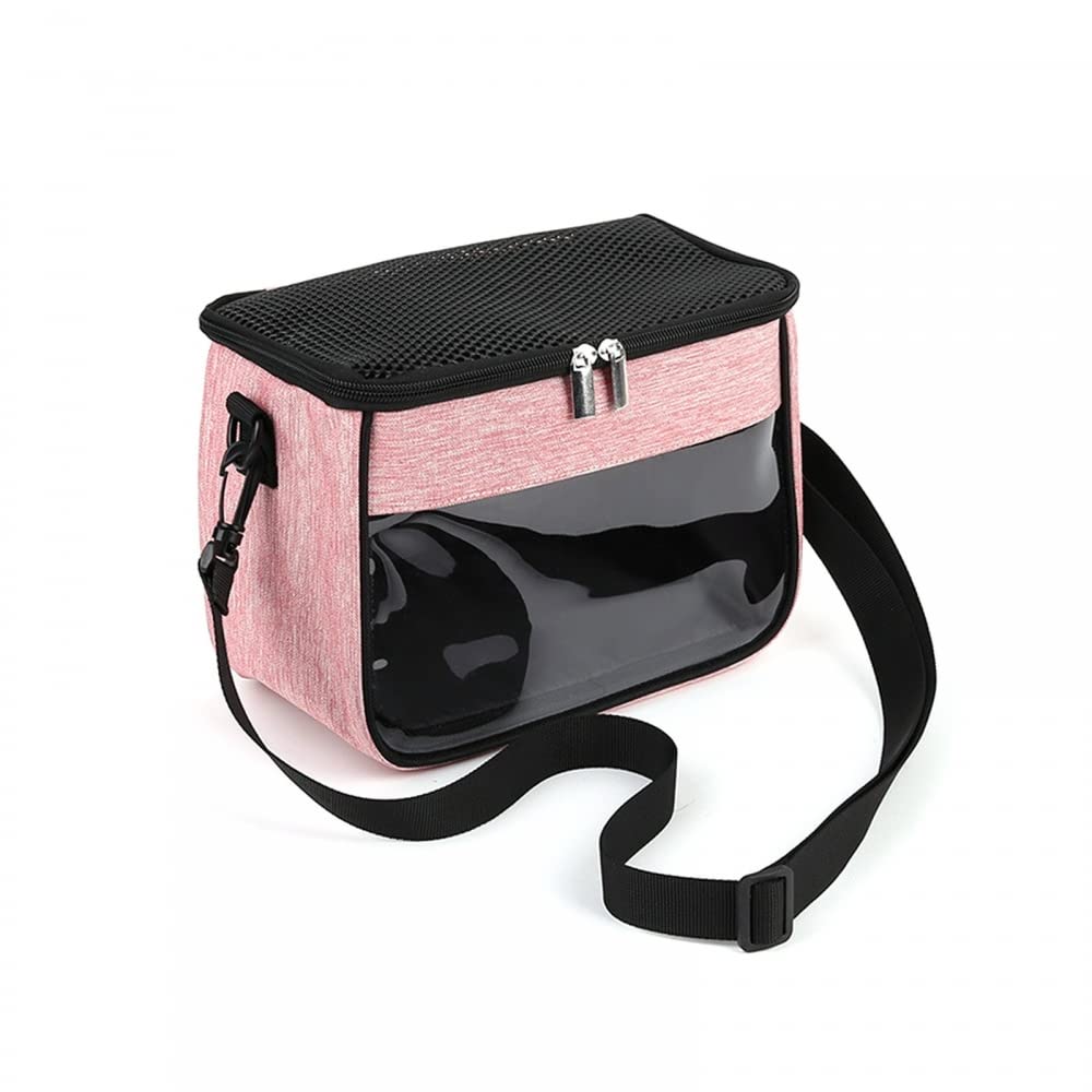 MiOYOOW Hamster Carrier Bag, Adjustable Breathable Small Pets Travel Pouch with Detachable Shoulder Strap for Hamster Rabbit Kitten Squirrel Gerbil