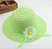 Girls Sunflower Straw Tea Party Hat Set (9 Pcs, Assorted Colors)