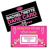 Bachelorette Dare Card Party Game, Fun Naughty Girls Night Out 25 Scratch Off Cards, 20 Dare Cards and 5 Double Dare Cards