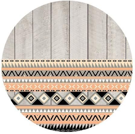 Generic Personalized Wood Style Aztec Tribal Pattern for Round Mouse Pad