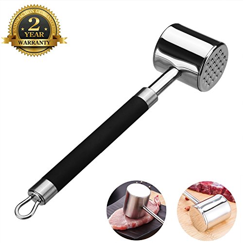 Meat Tenderizer,MayPal Meat Tenderizer Mallet Tool-Dishwasher Safe Meat Tenderizer Powder With Professional Non Slip Silicone Handle for Pounding