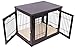 Internet’s Best Decorative Dog Kennel with Pet Bed – Double Door – Wooden Wire Dog House – Large Indoor Pet Crate Side Table – Espressothumb 3