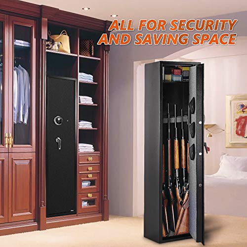 Winzone Rifle Safe, Biometric Gun Safes & for 5 Rifle Shotgun