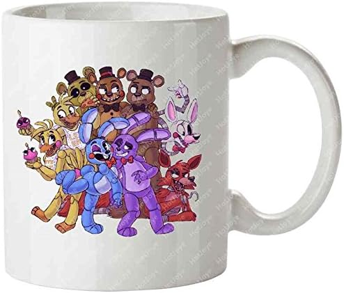 Amazon.com: La banda de todos aquí FNAF Mangle Foxy Toy bonnie peluche Chica juguete Freddy Cinco Noches en freddys personalizado tazas de café té taza: Home \u0026 Kitchen