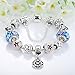 Presentski Fashion Charm Bracelet for Teen Girls and Women with Flower Themed Star Charms