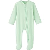 GLEAMING GRAIN Baby Kids Sleep and Play Baby Cotton Sleeper Zip Front Footed Pajamas 0-12 Month