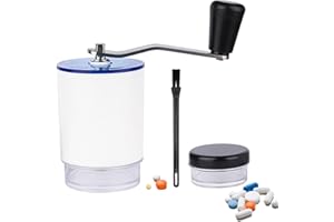 ROLMZJX Pill Crusher, Pill Crusher fine Powder, Pill Crushers for Elderly, Ceramic Pill Grinder, Holds Up to 1-30 Pills, for 