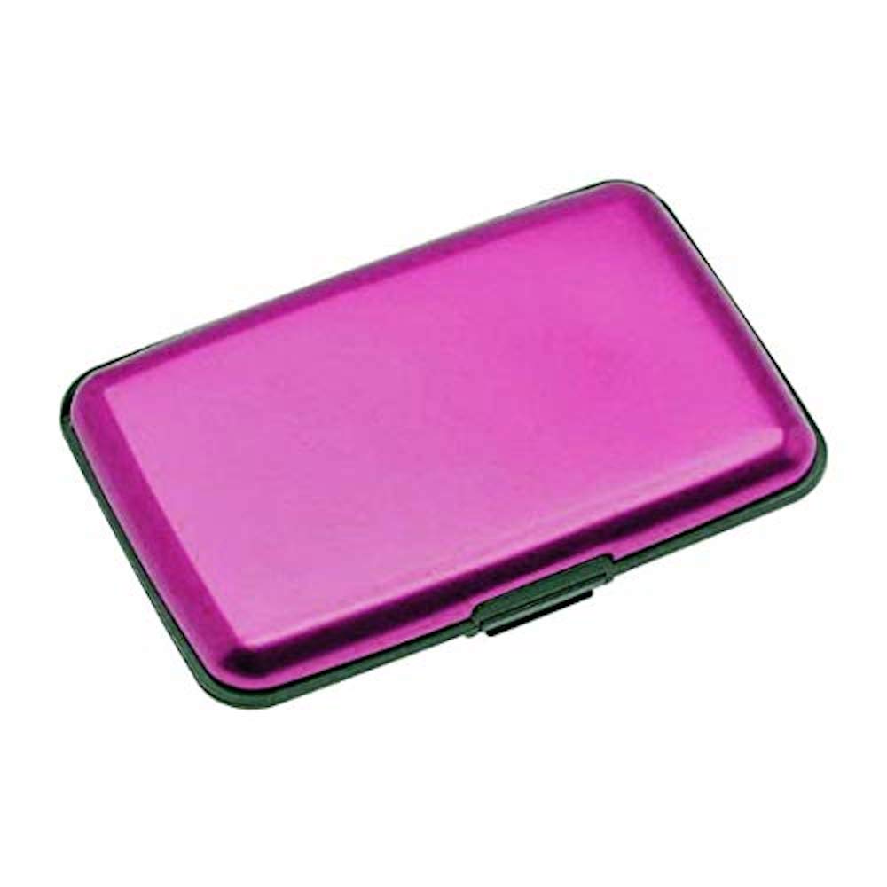 Rohans Aluminium Credit Card Holder Wallet CASE Purse Metal Business Card Protector UK (Pink)