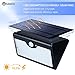 AmaGo Solar Wall Lights - 60 LEDs White Light, 1,300 Lumens, Five-Mode Illumination Via Remote Control, Motion Radar Sensor, Solar Rechargeable, Waterproof, Easy Installation (Black Case)