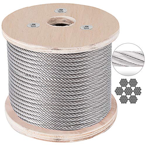 VEVOR Stainless Steel Cable 7 x 19 Aircraft Steel Cable Wire Rope