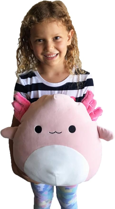 Amazon Com Squishmallow 12 Super Soft Mochi Squishy Plush Toy Archie The Pink Axolotl Plushie Toys Games