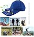 Blue Solar Energy Belt Recharge Storage Belt Switch Fan Cap Sun hat Peaked Cap Adjustable Size