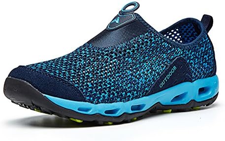 CraneLin Men's Outdoor Hiking Shoes for Men Walking Sneaker Boating Water &amp; Trail Shoes CRHW6130-Blue-43