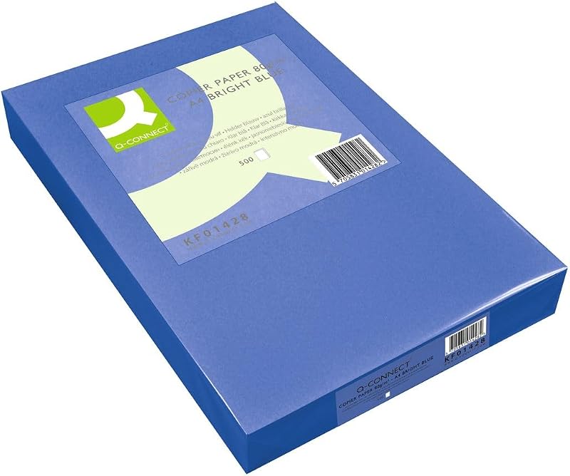 Q-Connect Bright Blue A4 Copier Paper 80gsm Ream Pack of 500 KF01428