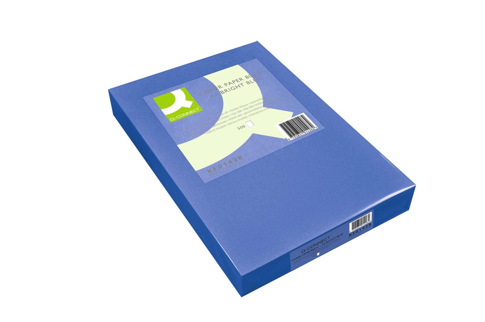 Q-Connect Bright Blue Coloured A4 Copier Paper 80gsm Ream (Pack of 500) KF01428