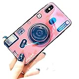 iPhone 8 Plus Shiny Shockproof Ring Stand Case,Aulzaju iPhone 7 Plus Super Bling Beauty Soft TPU Air Cushion Holographic Sparkle Case Cover for Girls Women(iphone 8 plus/7 plus 5.5 inch, Pink)