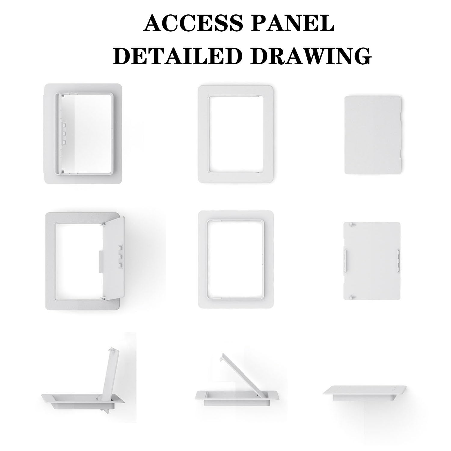 Aluminum Touch-Latch Access Panel - Waterproof Inspection Hatch For Walls & Ceilings, Customizable Size Up To 36x36 In