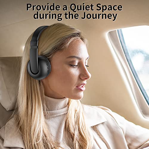 BL-006 Over Ear Rechargeable Bluetooth Headphones with DEEP BASS, Wireless HI-FI Stereo,Wired HEADSETS with MIC for Cellphone PC Tablet Travel Home and Office