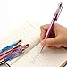 Ballpoint Pens, 5 PCS Rose Gold/Blue/Purple/Pink/Rainbow Metal Pens Desk Accessories, Black Ink Bling Dynamic Liquid Diamond Pen Christmas Gifts for Women