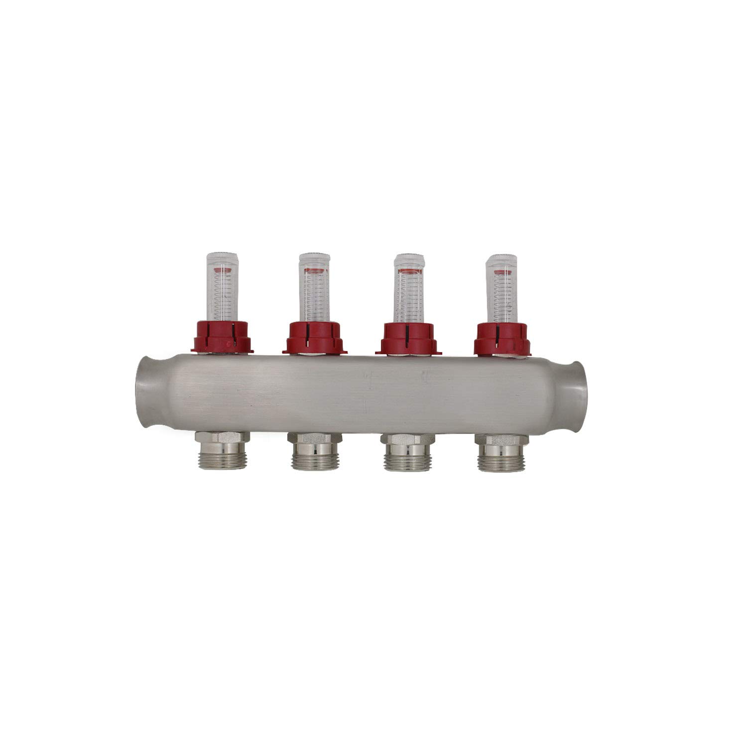 Underfloor Water Heating Manifold 2 3 4 5 6 7 8 9 10 11 12 Port with Flow Meter Regulator ufh Manifold for Multilayer Pipe pex (4 Port)