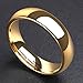 King Will Glory 6mm 24k Gold Plated High Polished Comfort Fit Domed Tungsten Ring Wedding Band