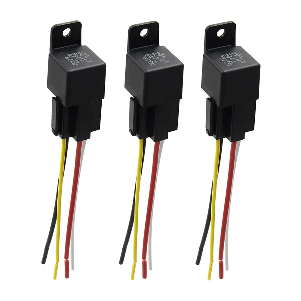 Gorniloxam 40 Amp 48V DC SPST Relay Socket